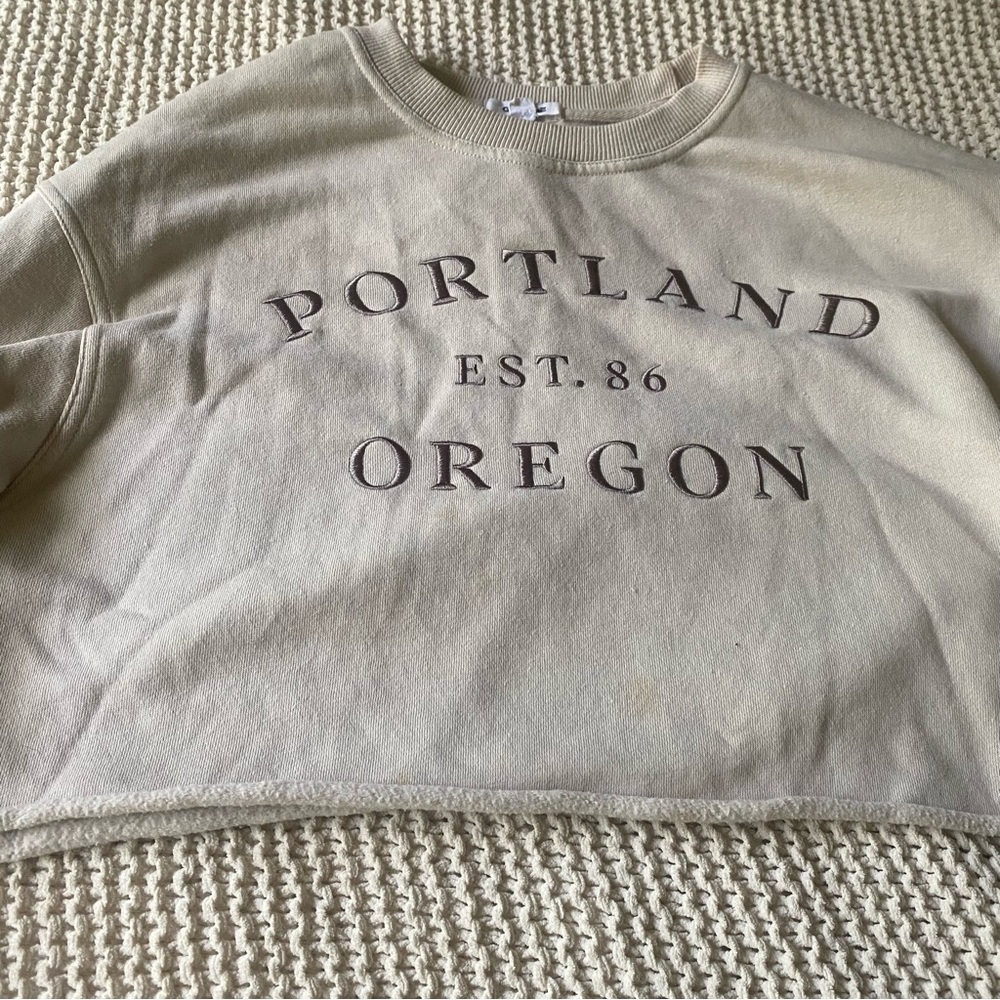 Garage cropped crew neck